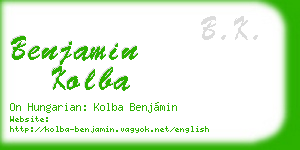 benjamin kolba business card